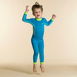 NABAIJI Detská neoprénová plavecká kombinéza TI Warm modrá tyrkysová 18 m 76-81 cm