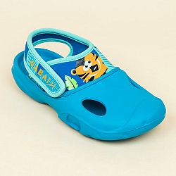 NABAIJI Detské sandále Clog 500 modré s tigríkom tyrkysová 24-25