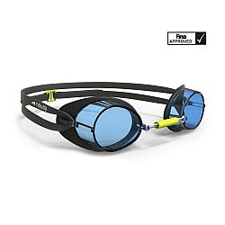 NABAIJI Plavecké okuliare švédske čierno-žlté s čírymi očnicami čierna