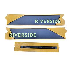 Nálepka na batériu bicykla Riverside 520E modro-žltá