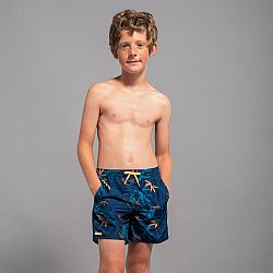OLAIAN Chlapčenské plážové šortky 100 tmavomodré 8-9 r (131-140 cm)