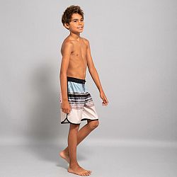 OLAIAN Chlapčenské plážové šortky 500 béžové 7-8 r (123-130 cm)