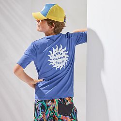 OLAIAN Detské tričko do vody UPF 50+ s krátkym rukávom modré 10-11 r (141-150 cm)