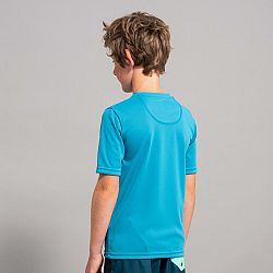 OLAIAN Detské tričko proti UV žiareniu s krátkym rukávom modré tyrkysová 10-11 r (141-150 cm)