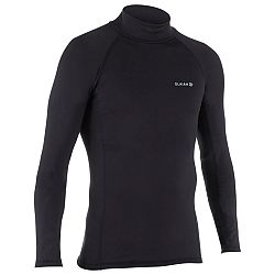 OLAIAN Pánske termo tričko 900 s UV ochranou s dlhým rukávom na surfovanie čierne 2XL