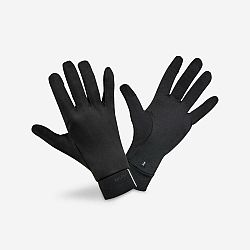 Pánske/dámske dotykové bežecké rukavice Kiprun Warm+ 500 V2 čierne M