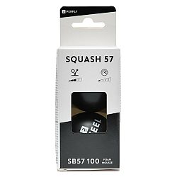 PERFLY Loptičky na squash penové SB57 100 čierne 2 ks
