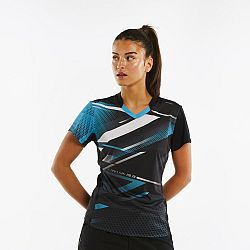 PONGORI Dámske tričko TTP560 na stolný tenis čierno-modré tyrkysová XS