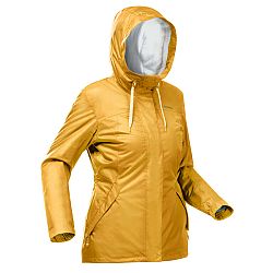 QUECHUA Dámska nepremokavá zimná bunda na turistiku SH500 do -10 °C okrová XS