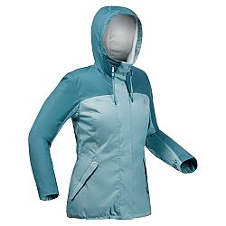 QUECHUA Dámska nepremokavá zimná bunda na turistiku SH500 do -10 °C šedá XS