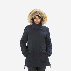 QUECHUA Dámska nepremokavá zimná bunda - parka SH900 na turistiku do -20 °C modrá XL