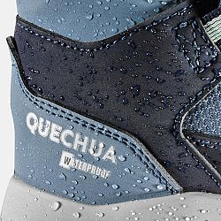 QUECHUA Detská turistická nepremokavá a hrejivá obuv SH500 MTN so suchým zipsom 24-34 modrá 31