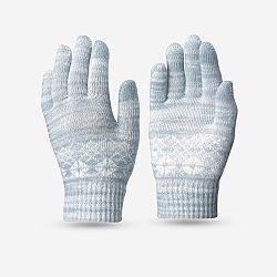 QUECHUA Detské dotykové turistické rukavice SH100 z pleteného materiálu 4-14 rokov modrá 12-14 r