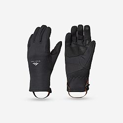 QUECHUA Detské dotykové turistické rukavice SH500 Mountain strečové 6-14 rokov čierna 12