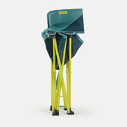 QUECHUA Nízka kempingová skladacia stolička MH100 žltá tyrkysová
