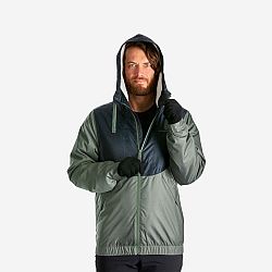 QUECHUA Pánska nepremokavá zimná bunda na turistiku SH100 do -5 °C khaki 3XL