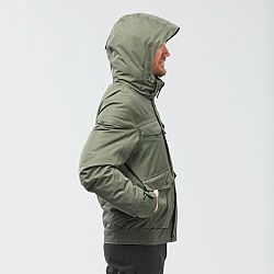 QUECHUA Pánska nepremokavá zimná bunda na turistiku SH500 do -10 °C khaki L