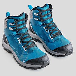 QUECHUA Pánska turistická polovysoká obuv SH500 hrejivá a nepremokavá modrá 39