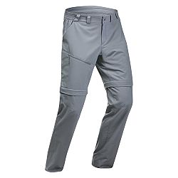 QUECHUA Pánske odopínateľné turistické nohavice MH150 modré šedá L (L33)