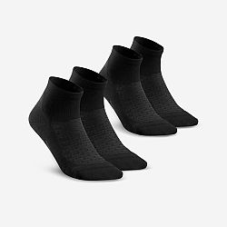 QUECHUA Polovysoké ponožky Hike 100 súprava 2 párov čierne 43-46