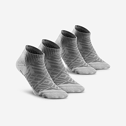 QUECHUA Ponožky Hike 100 nízke sivé 2 páry šedá 43-46
