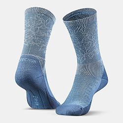 QUECHUA Ponožky Hike 100 vysoké súprava 2 párov modré béžové biela 39-42