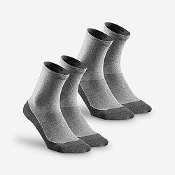 QUECHUA Ponožky Hike 50 vysoké súprava 2 párov sivé šedá 43-46