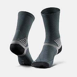QUECHUA Turistické ponožky Hike 500 vysoké 2 páry čierne šedá 43-46