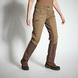 SOLOGNAC Dámske poľovnícke nohavice 500 priedušné hnedé hnedá XL