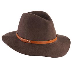 SOLOGNAC Dámsky poľovnícky plstený klobúk 500 vlnený gaštanovohnedý hnedá 58 cm