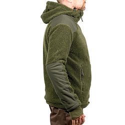 SOLOGNAC Hrejivá kožušinová fleecová mikina 900 zelená khaki XL