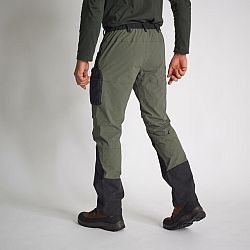 SOLOGNAC Ľahké priedušné a odolné pánske poľovnícke nohavice - 900 zelené khaki S