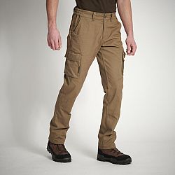SOLOGNAC Pánske odolné a pohodlné poľovnícke nohavice 520 béžové khaki XL