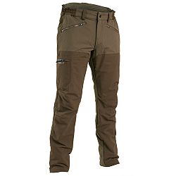 SOLOGNAC Poľovnícke nohavice Renfort 500 vystužené hnedé do suchého počasia hnedá 3XL