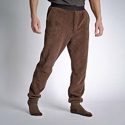 SOLOGNAC Spodné fleecové nohavice 500 hnedé hnedá XL