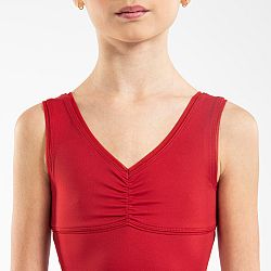 STAREVER Dievčenský baletný trikot 500 červený červená 5-6 r (113-122 cm)