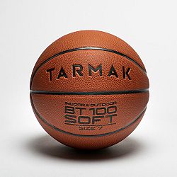 TARMAK Basketbalová lopta BT100 veľkosť 7 pre chlapcov od 13 rokov oranžová hnedá 7