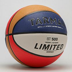 TARMAK Basketbalová lopta FIBA BT500 Touch veľkosť 7 modro-červená modrá