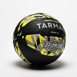 TARMAK Basketbalová lopta veľkosti 5 - R500 čierno-sivo-žltá čierna