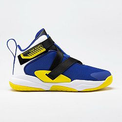 TARMAK Basketbalová obuv pre chlapcov a dievčatá EASY X modro-žltá modrá 36