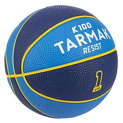 TARMAK Detská mini basketbalová lopta veľkosti 1 - K100 modrá gumená modrá 1