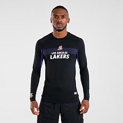 TARMAK Pánske spodné tričko NBA Lakers s dlhým rukávom čierne M