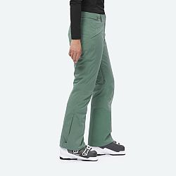 WEDZE Dámske lyžiarske nohavice 580 hrejivé zelené zelená L