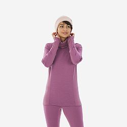 WEDZE Dámske lyžiarske spodné termotričko 900 bavlnené ružové fialová S