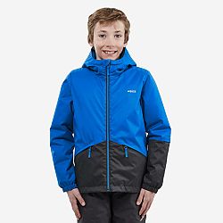 WEDZE Detská lyžiarska hrejivá a nepremokavá bunda 100 modrá 8 rokov