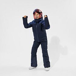 WEDZE Detské lyžiarske hrejivé a nepremokavé nohavice PNF 900 tmavomodré 8 rokov