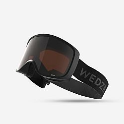WEDZE Lyžiarske a snowboardové okuliare G 100 S3 do jasného počasia čierne S