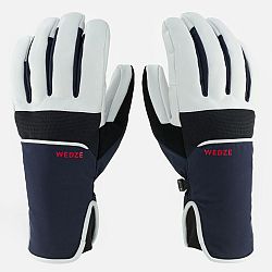 WEDZE Lyžiarske rukavice 550 tmavomodro-biele modrá S
