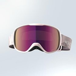 WEDZE Lyžiarske/snowboardové okuliare G 500 S3 do jasného počasia ružové L